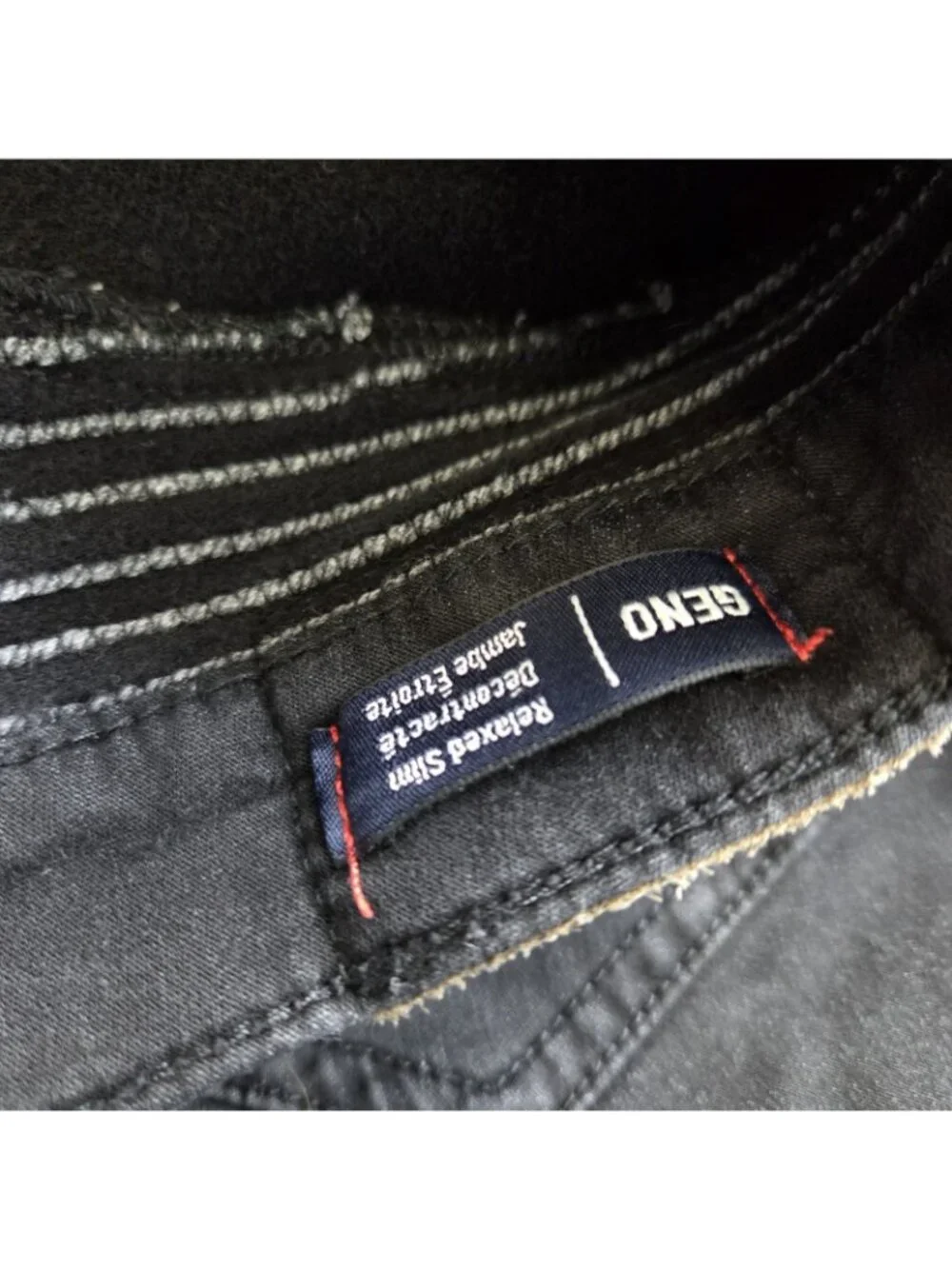True Religion Jeans Mens 28x33 Geno Relaxed Slim Black Dark Wash Stretchy Denim